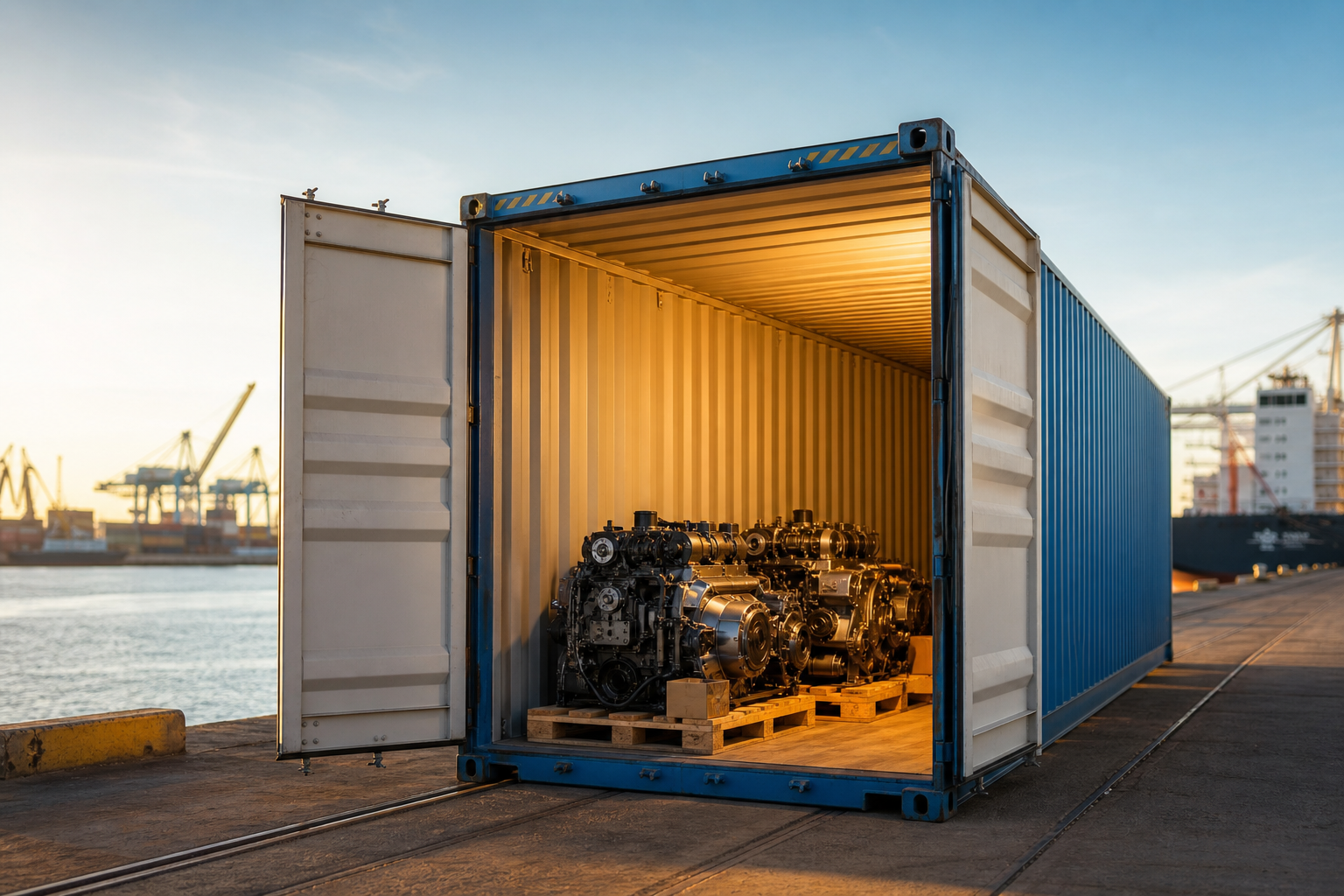 Conteneur 40' chargé pour l'export Maroc