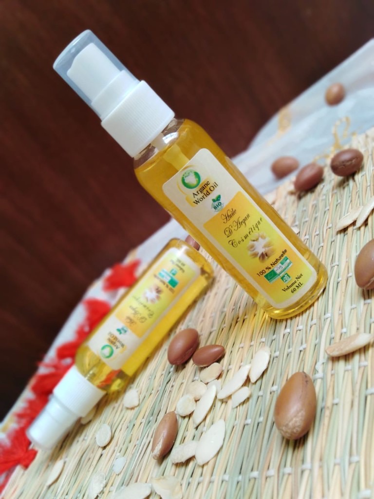 Assortiment de produits cosmétiques marocains à l'argan